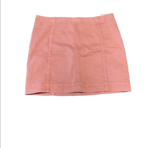 Jolt Washed Pink  Seamed Mini Skirt - Picture 3 of 10